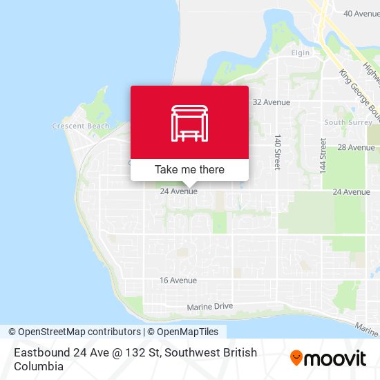 Eastbound 24 Ave @ 132 St map