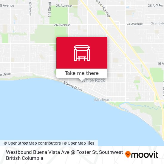 Westbound Buena Vista Ave @ Foster St map
