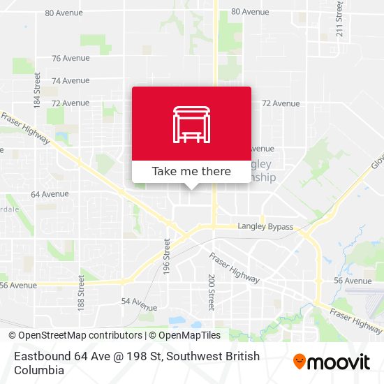 Eastbound 64 Ave @ 198 St map