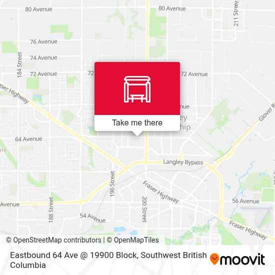 Eastbound 64 Ave @ 19900 Block map