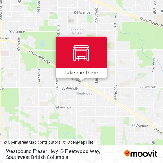 Westbound Fraser Hwy @ Fleetwood Way map