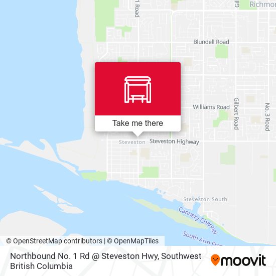 Northbound No. 1 Rd @ Steveston Hwy map