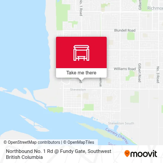 Northbound No. 1 Rd @ Fundy Gate map