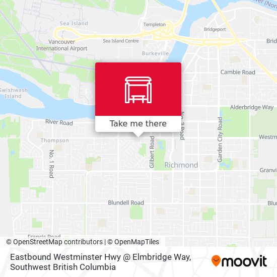 Eastbound Westminster Hwy @ Elmbridge Way map