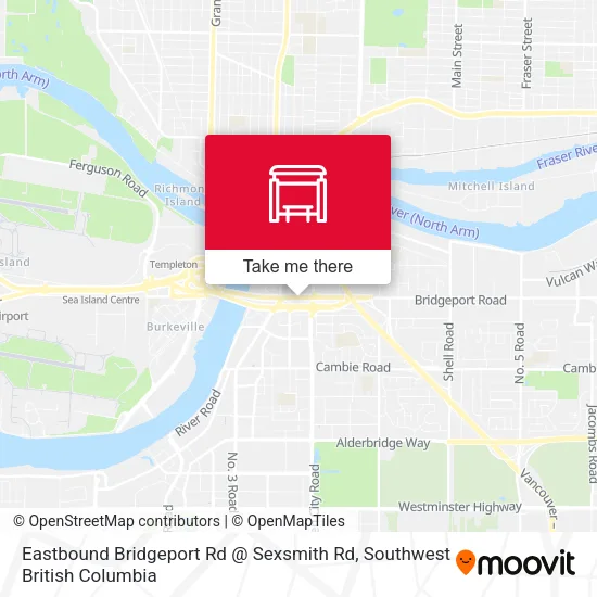 Eastbound Bridgeport Rd @ Sexsmith Rd map