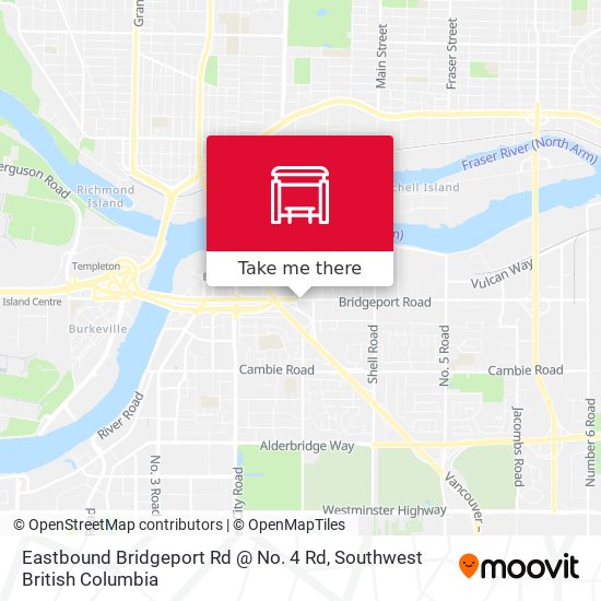 Eastbound Bridgeport Rd @ No. 4 Rd map