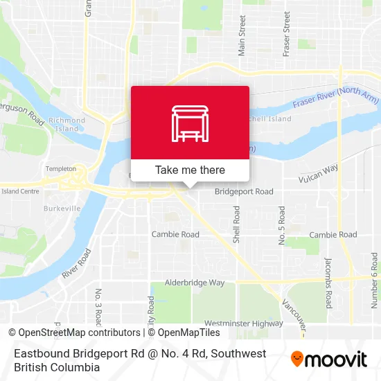 Eastbound Bridgeport Rd @ No. 4 Rd map