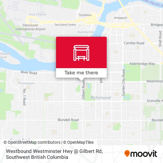 Westbound Westminster Hwy @ Gilbert Rd plan