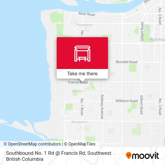 Southbound No. 1 Rd @ Francis Rd map