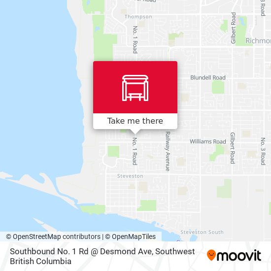 Southbound No. 1 Rd @ Desmond Ave map