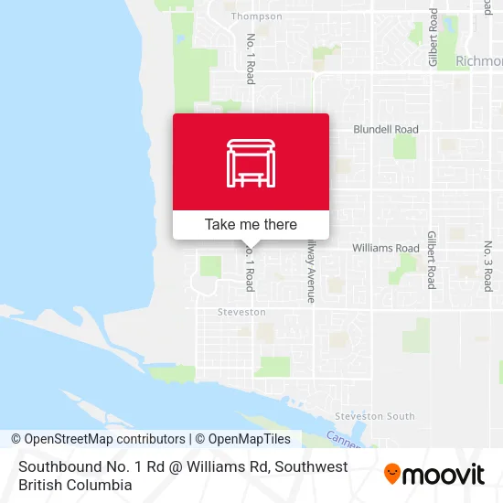 Southbound No. 1 Rd @ Williams Rd map