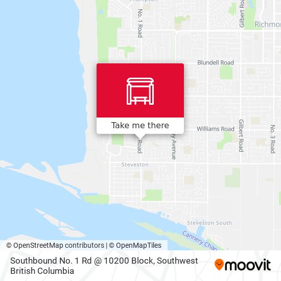 Southbound No. 1 Rd @ 10200 Block map