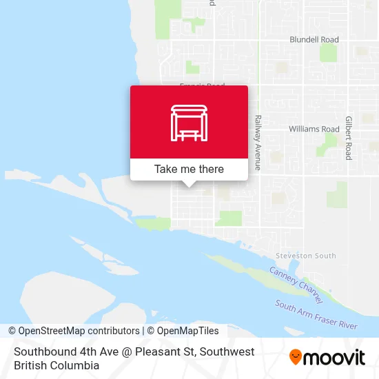 Southbound 4th Ave @ Pleasant St map