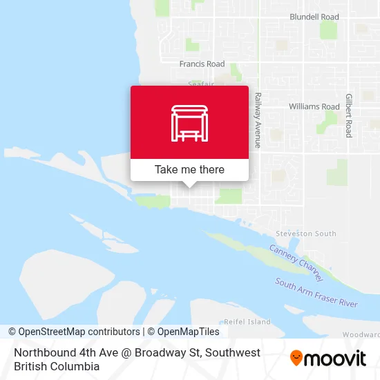 Northbound 4th Ave @ Broadway St map