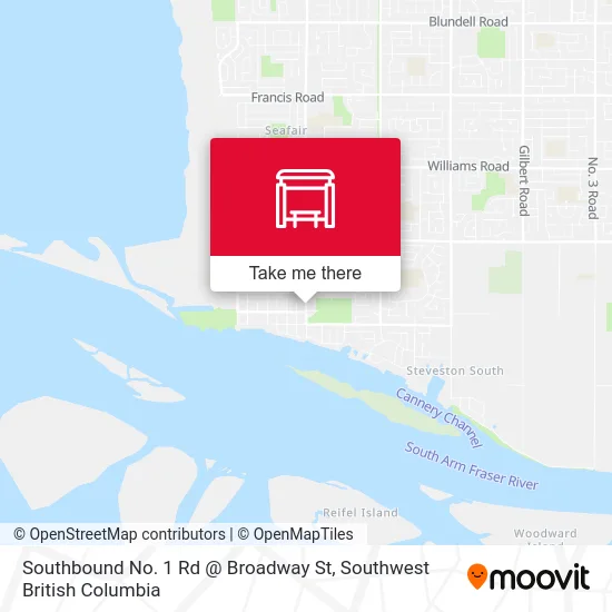 Southbound No. 1 Rd @ Broadway St map