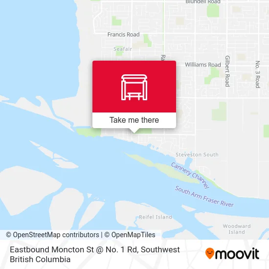 Eastbound Moncton St @ No. 1 Rd map