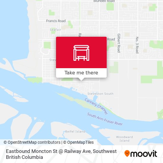 Eastbound Moncton St @ Railway Ave map