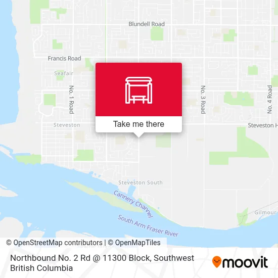 Northbound No. 2 Rd @ 11300 Block map