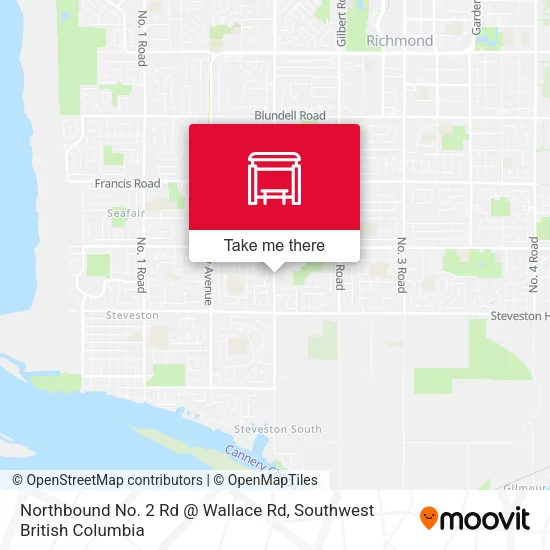 Northbound No. 2 Rd @ Wallace Rd map