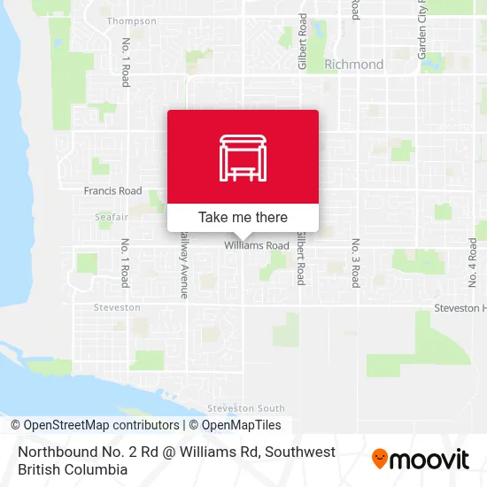 Northbound No. 2 Rd @ Williams Rd map