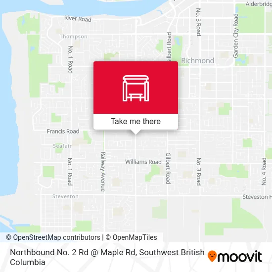 Northbound No. 2 Rd @ Maple Rd map