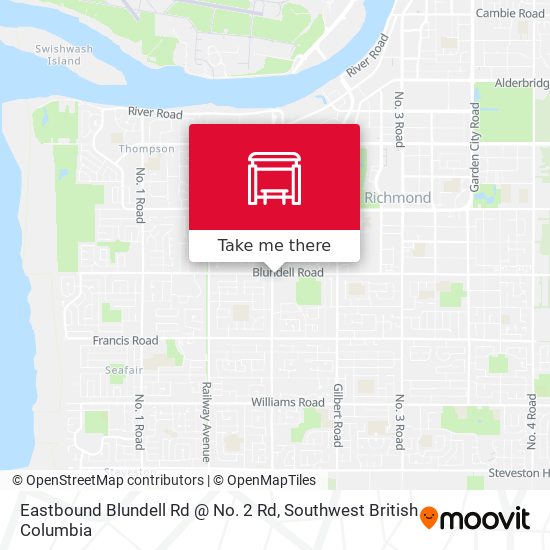 Eastbound Blundell Rd @ No. 2 Rd map