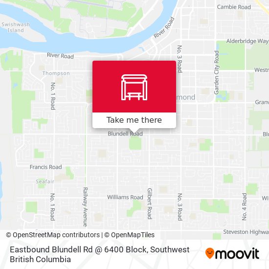 Eastbound Blundell Rd @ 6400 Block map