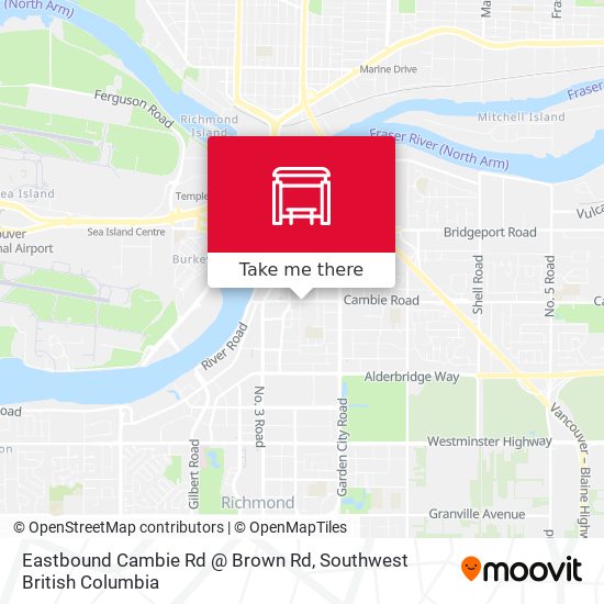 Eastbound Cambie Rd @ Brown Rd plan