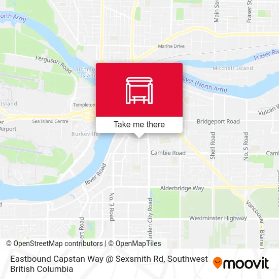 Eastbound Capstan Way @ Sexsmith Rd map
