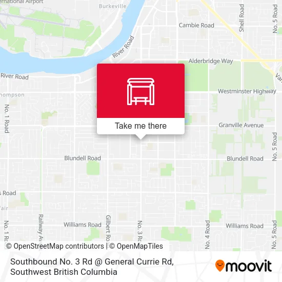 Southbound No. 3 Rd @ General Currie Rd map