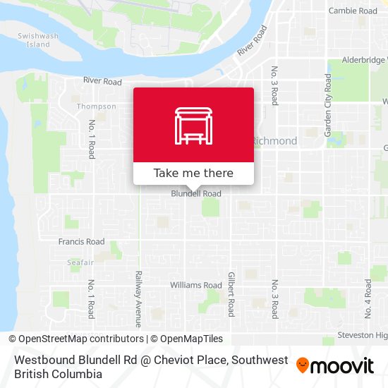 Westbound Blundell Rd @ Cheviot Place map