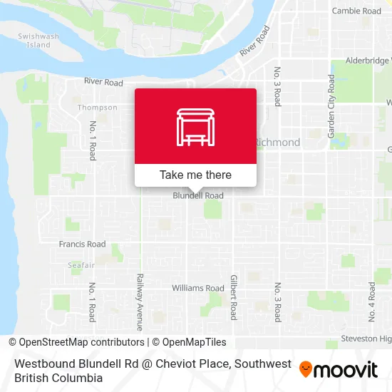 Westbound Blundell Rd @ Cheviot Place map