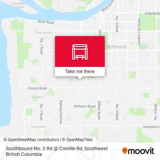 Southbound No. 2 Rd @ Colville Rd map
