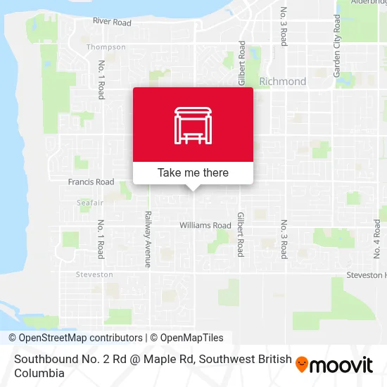 Southbound No. 2 Rd @ Maple Rd map