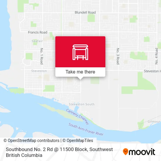 Southbound No. 2 Rd @ 11500 Block map