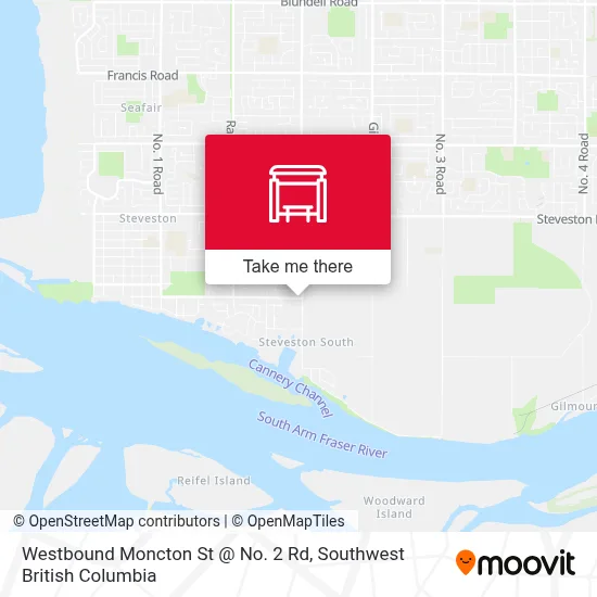 Westbound Moncton St @ No. 2 Rd map