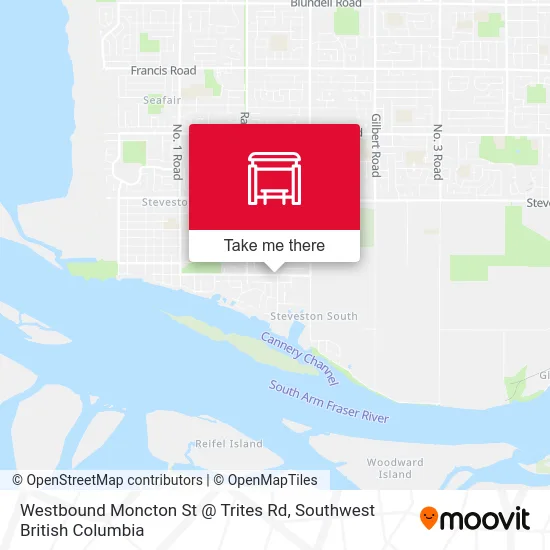 Westbound Moncton St @ Trites Rd map