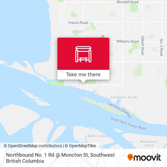 Northbound No. 1 Rd @ Moncton St map