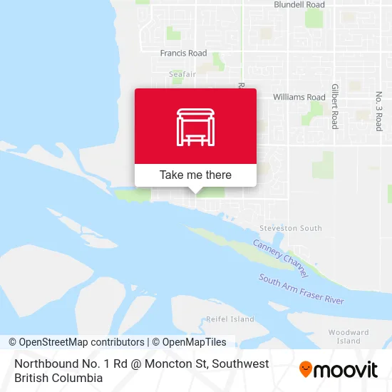 Northbound No. 1 Rd @ Moncton St map