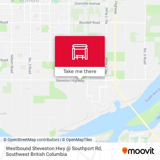 Westbound Steveston Hwy @ Southport Rd map