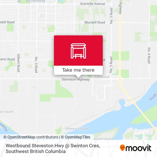 Westbound Steveston Hwy @ Swinton Cres map