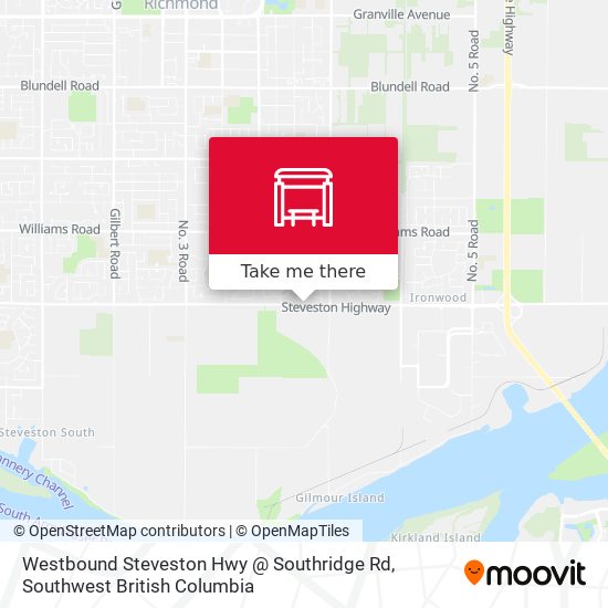 Westbound Steveston Hwy @ Southridge Rd map