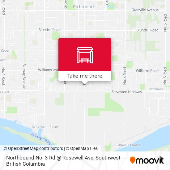 Northbound No. 3 Rd @ Rosewell Ave map