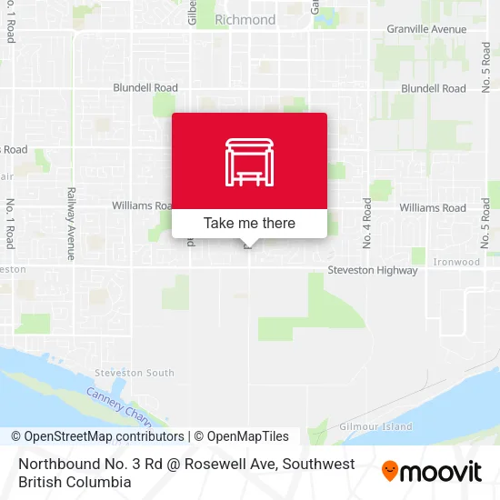 Northbound No. 3 Rd @ Rosewell Ave map