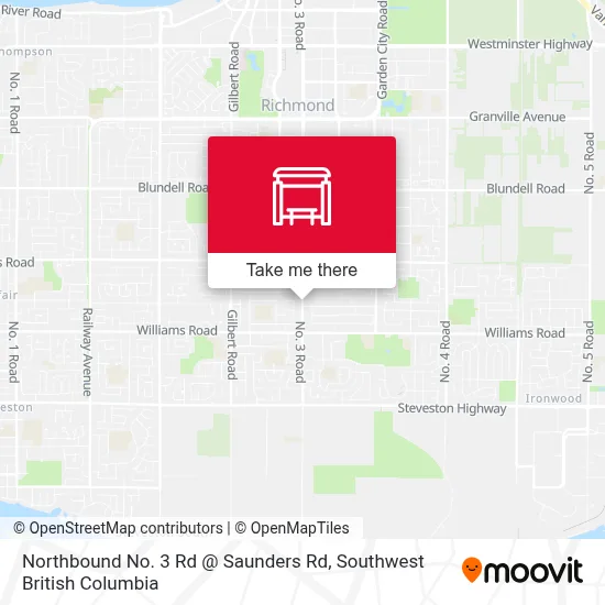 Northbound No. 3 Rd @ Saunders Rd map