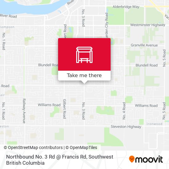 Northbound No. 3 Rd @ Francis Rd map