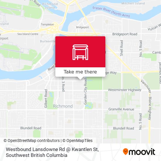 Westbound Lansdowne Rd @ Kwantlen St map
