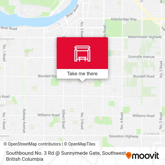 Southbound No. 3 Rd @ Sunnymede Gate map