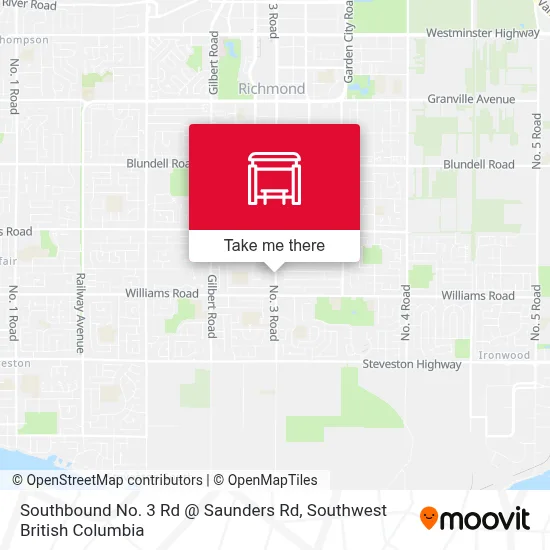 Southbound No. 3 Rd @ Saunders Rd map