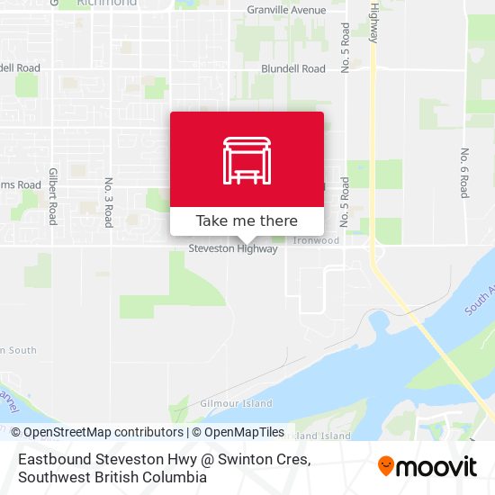 Eastbound Steveston Hwy @ Swinton Cres map
